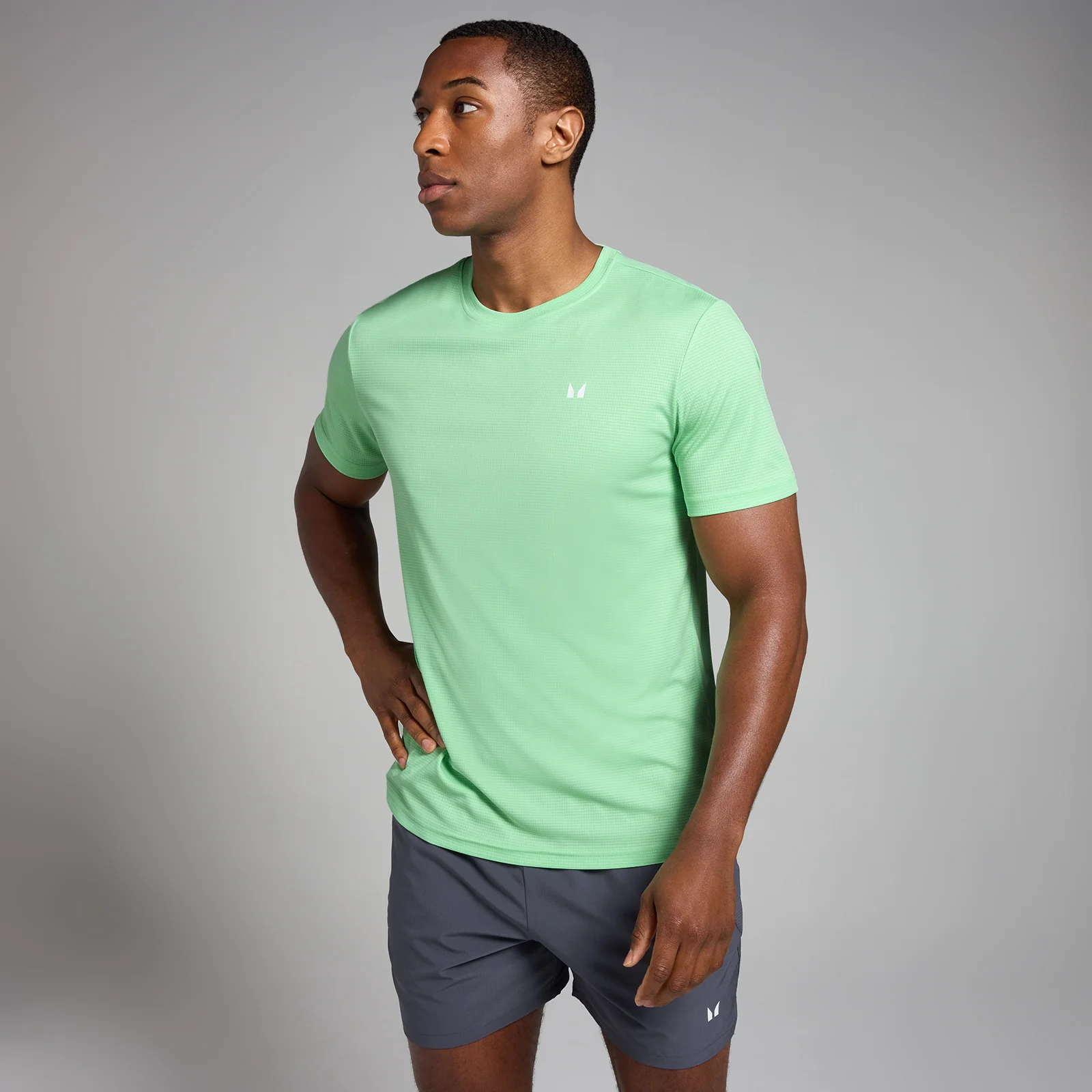 MP Men's Active Grid Training T-Shirt - Mint - XS Image 1