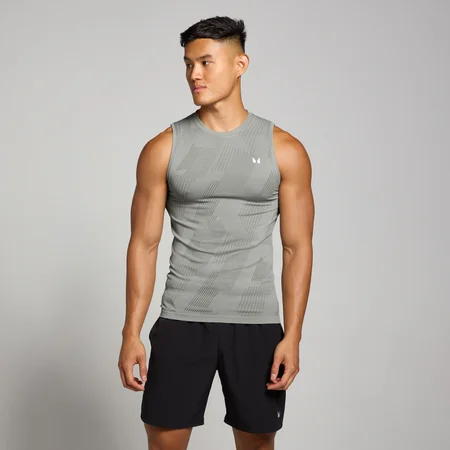 MP Men's Tempo Pillar Graphic Seamless Tank - Storm