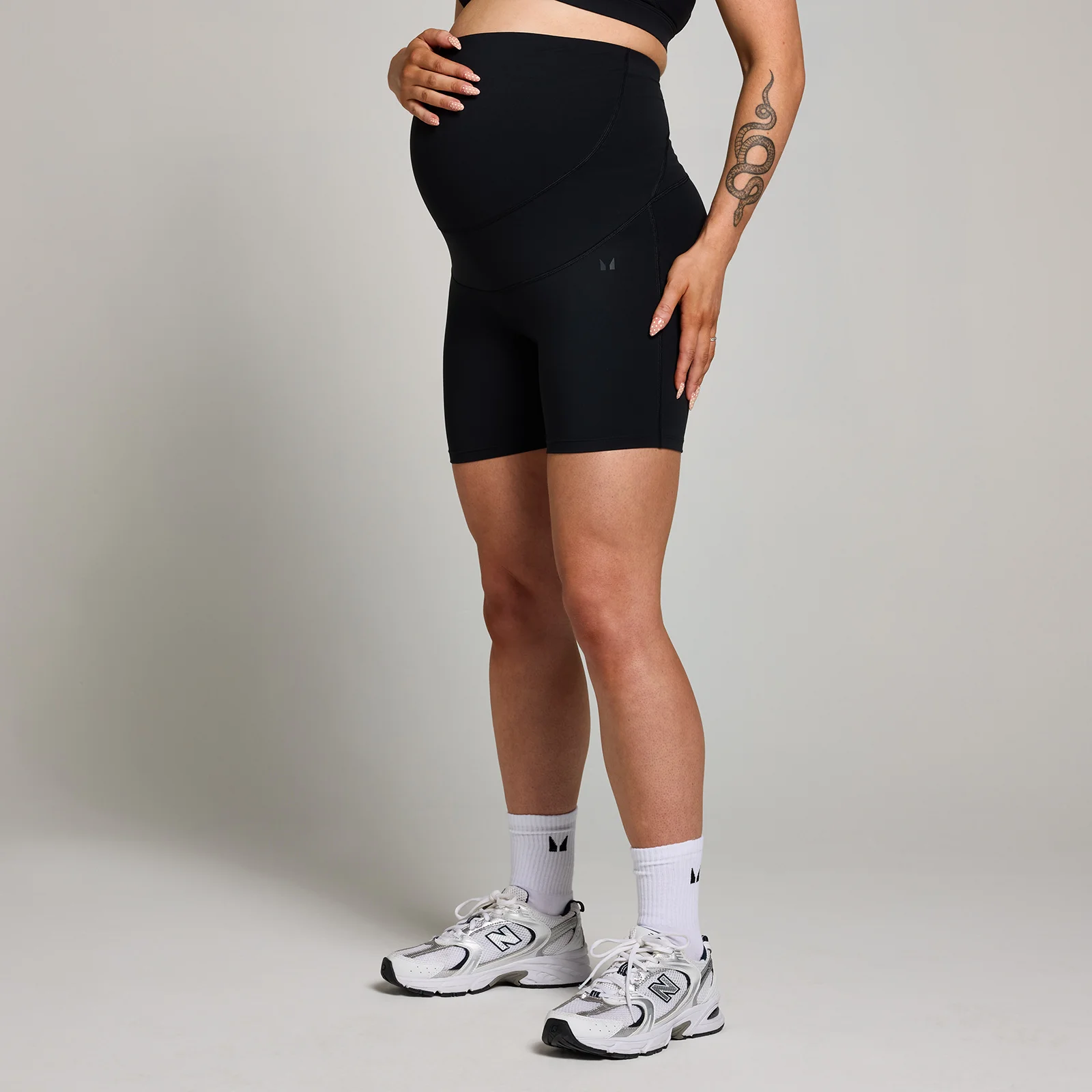 MP Women's Maternity Over the Bump Cycling Shorts - Black - XS Image 1
