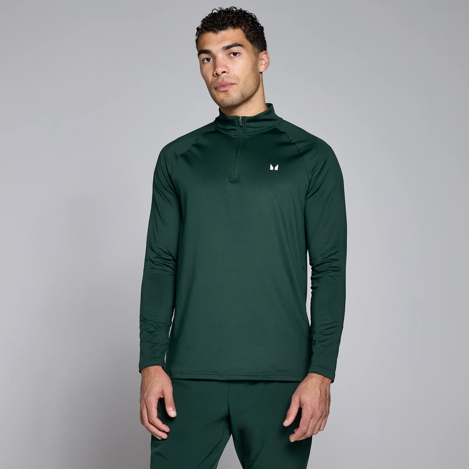 MP Men's Training 1/4 Zip - Dark Emerald - XS Image 1