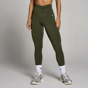 MP Women's Tempo Dipped Waist Legging - Forest Green - Size XS