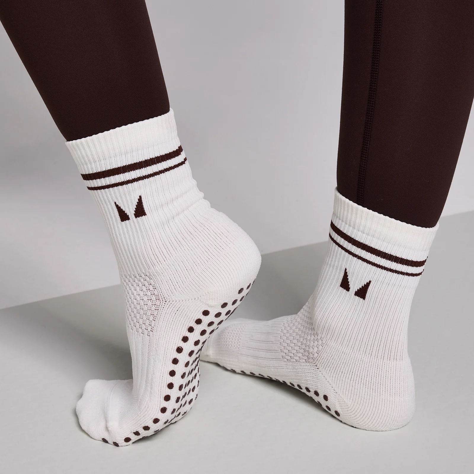 MP Pilates Socks (2 Pack) - Cocoa/Pearl - UK 2-5 Image 1