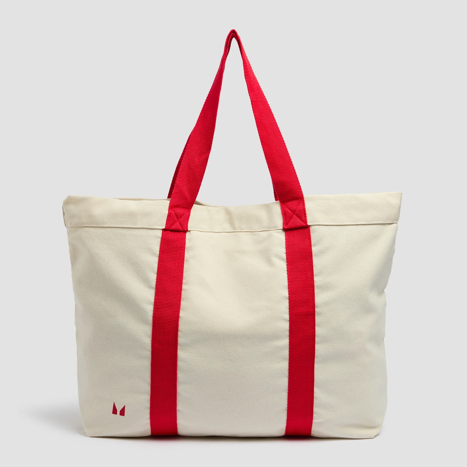 MP Two Tone Cotton Tote Bag - Natural Cotton/Chilli Image 3