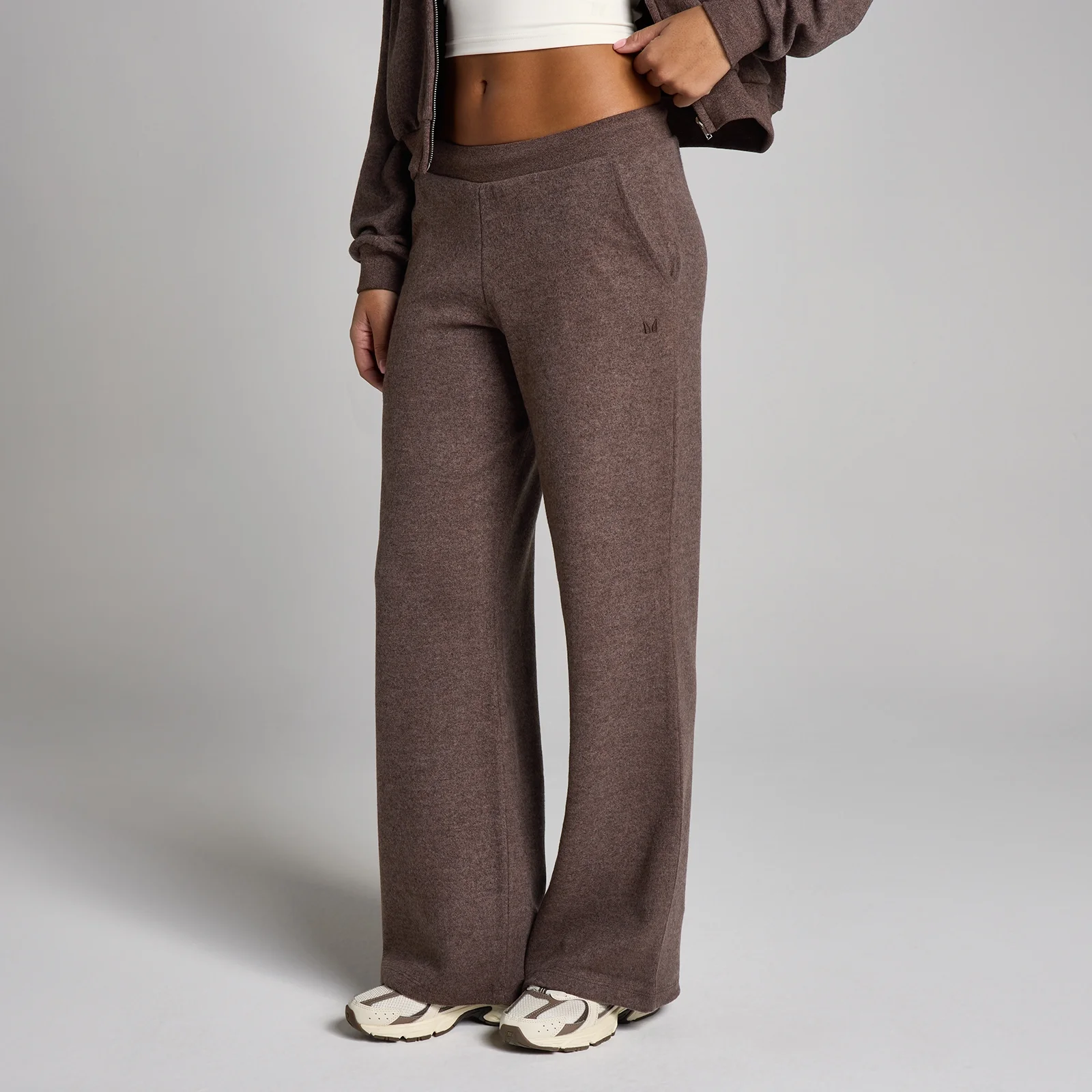 MP Women's Soft Touch Mid Rise Straight Leg Joggers - Cocoa Marl - XS Image 1