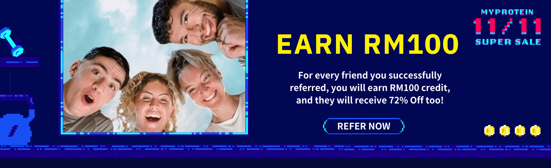 Earn RM100 when you refer a friend